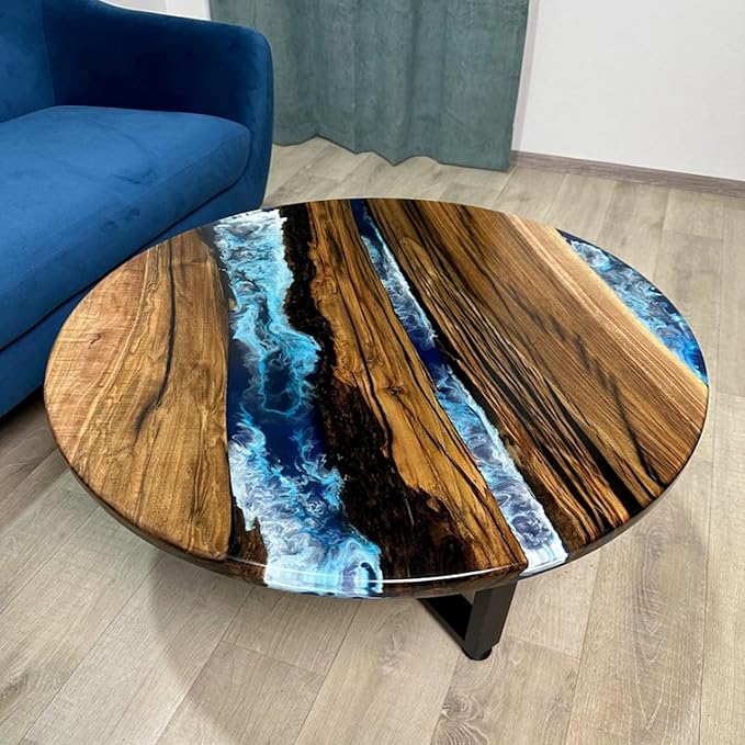 Beautiful Blue Ocean Epoxy Resin Table - resinhomefurniture