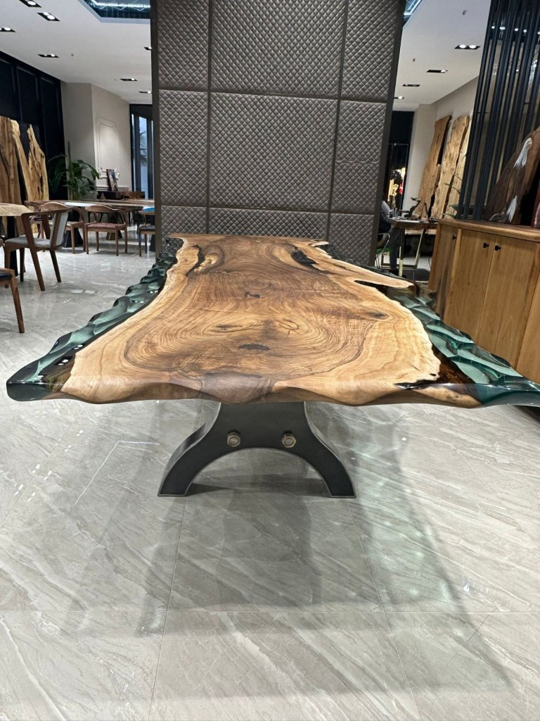 Ancient Crystal Clear Epoxy Conference Table Meeting Table Office Table Living Room Table Dining Table Coffee Table Bar Counter Table Hallway Table Home Decor - resinhomefurniture