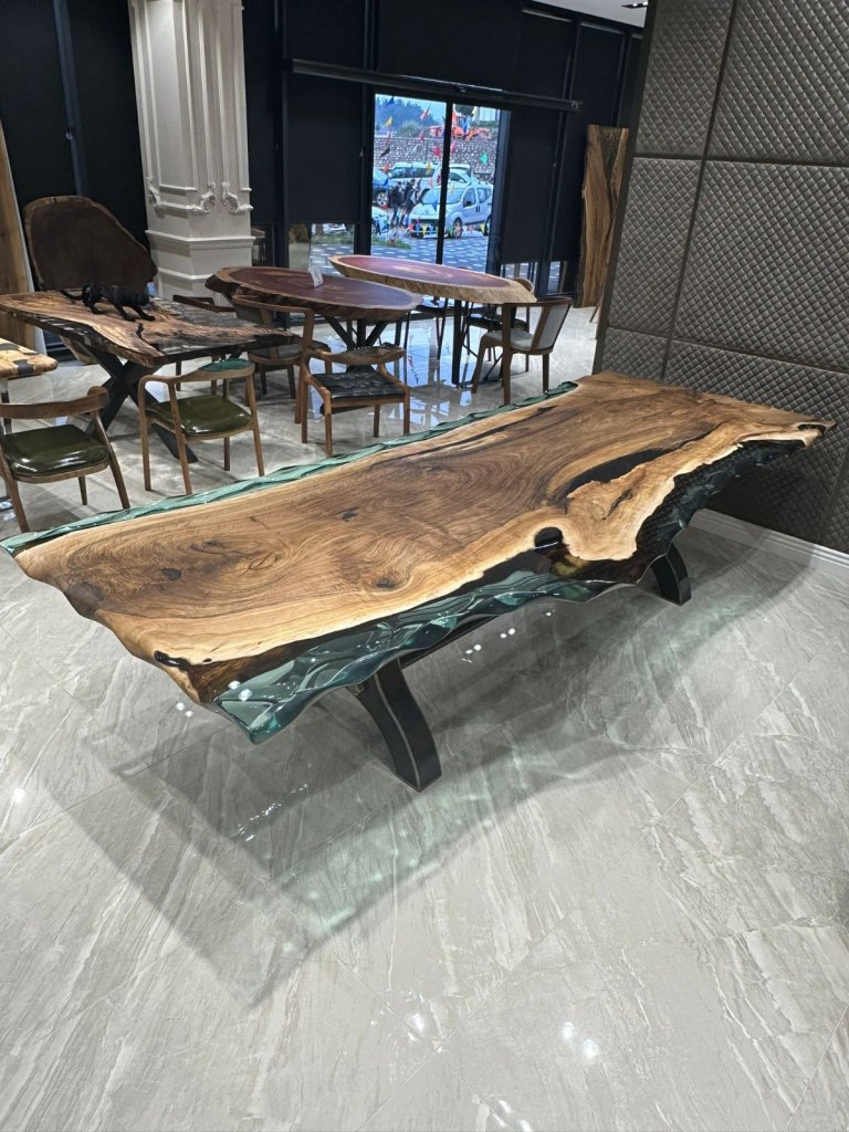 Ancient Crystal Clear Epoxy Conference Table Meeting Table Office Table Living Room Table Dining Table Coffee Table Bar Counter Table Hallway Table Home Decor - resinhomefurniture