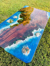 Aquatic Island Waterfall Epoxy Resin Table with Rock and Stone Dining Table Living Room Table Coffee Table Center Table Console Table Side/End Table Patio Table - resinhomefurniture