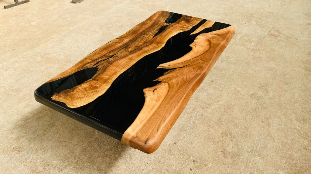 Beautiful Transparent Epoxy Black Resin Dining Table Coffee Table Living Room Table Center Table Patio Table Console Table Kitchen Table End/Side Table Home Décor - resinhomefurniture