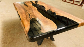 Beautiful Transparent Epoxy Black Resin Dining Table Coffee Table Living Room Table Center Table Patio Table Console Table Kitchen Table End/Side Table Home Décor - resinhomefurniture