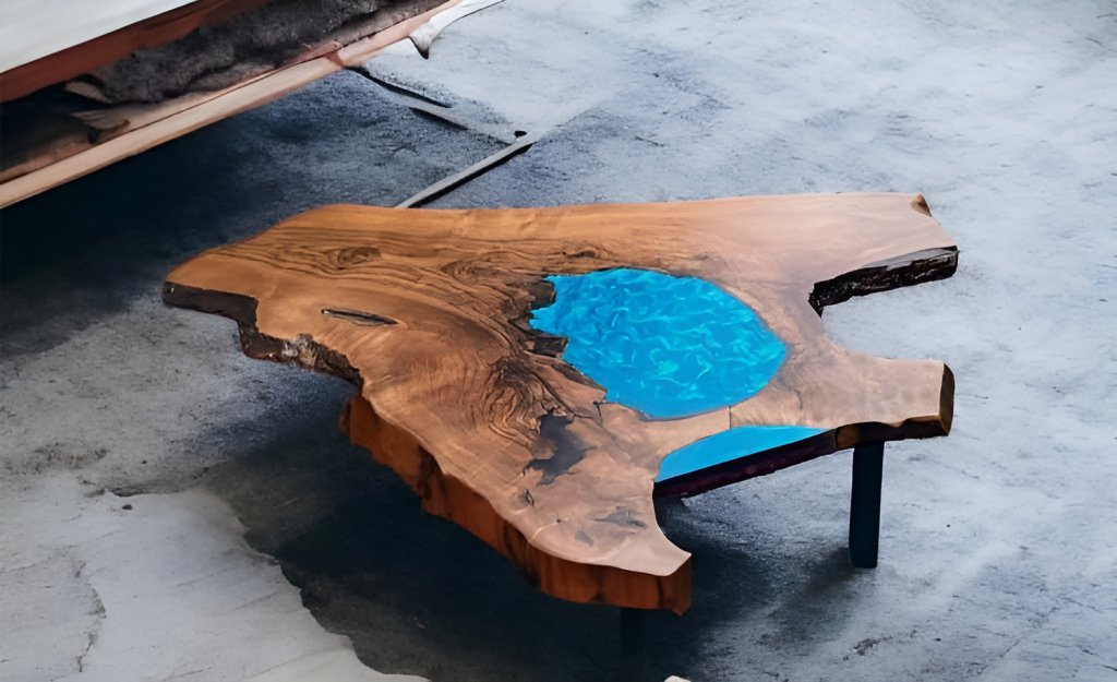 Custom Live Edge With Mini Pond Epoxy Resin Round Table Top Dinning Table Coffee Table End Table Living Room Table Bar Counter Home Decor - resinhomefurniture