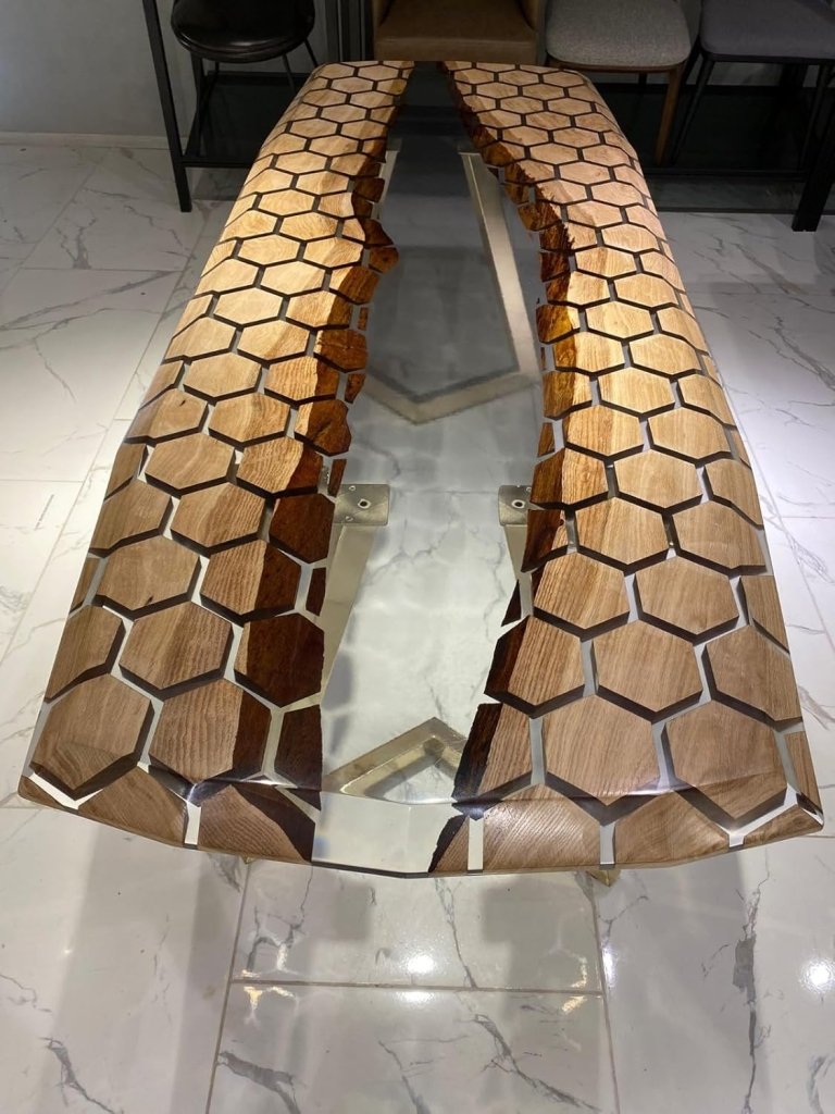 Custom Made Clear Resin Table Epoxy Dining Table Coffee Table End Table Bar Counter Top Living Room Table Wall Art Wooden Table Home D?cor - resinhomefurniture