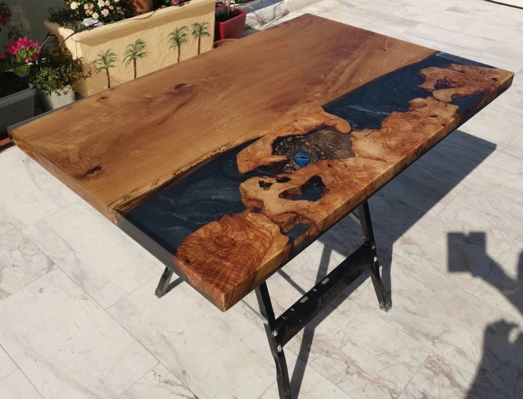 Custom Made Epoxy Resin Dragon Eye Dining Table Coffee Table Living Room Table Center Table Patio Table Console Table End/Side Table Living Room Table Home Décor - resinhomefurniture