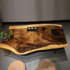 Custom Made Live Edge Table Top Wooden Dinning Table Side/End Table Top Coffee Table Bar Counter Living Room Table Home D?cor - resinhomefurniture