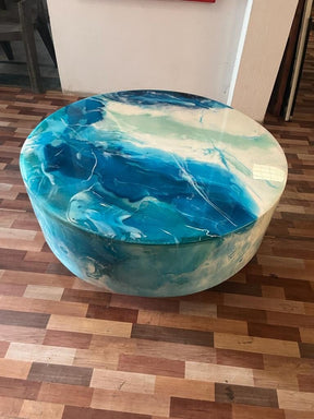 Custom Made Realistic Ocean Beach Dinning Table Coffee Table Side/End Table Top Living Room Table Bar Counter Home D?cor. Without Legs - resinhomefurniture