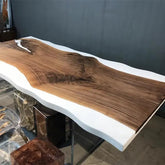 Custom Made Wood Resin Epoxy Ice Look Dinning Table Coffee Table Side/End Table Coastal Table Top Living Room Table Bar Counter Home Décor - resinhomefurniture