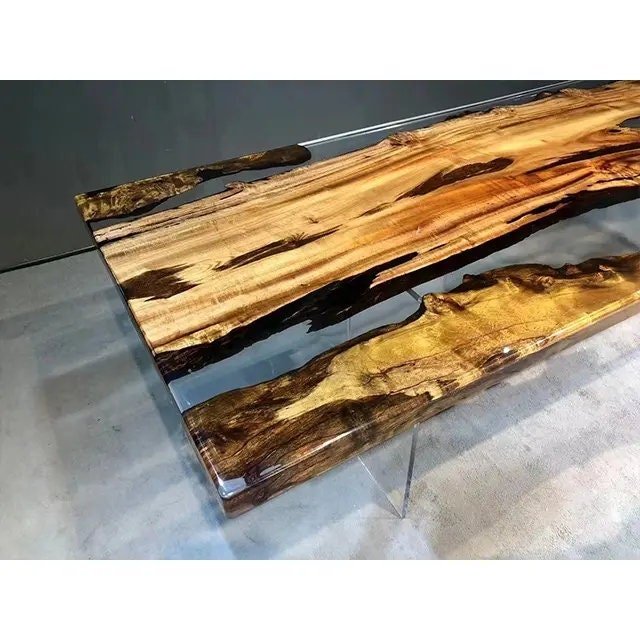 Custom Wood With Transparent Resin Epoxy Table Coastal table Top Dining Table Coffee Table Side/End Table Bar Counter Home D?cor - resinhomefurniture