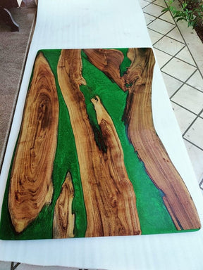 Customized Large Epoxy Table, Blue Resin Dining Table for 2, 4, 6, 8 Green Forest Table, Epoxy Coffee Table, Living Room Table, Home d?cor - resinhomefurniture