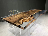 Customized Large Epoxy Table, Classic Clear Resin, Dining Table for 2, 4, 6, 8, Living Room Table Epoxy Coffee Table Top, Resin Bar Counter - resinhomefurniture