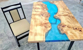 Customized Large Epoxy Table, Clear Resin Look, Dining Table for 2, 4, 6, 8, Living Room Table Epoxy Coffee Table Top, Resin Bar Counter - resinhomefurniture