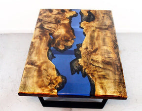 Customized Large Epoxy Table, Clear River Wave, Dining Table for 2, 4, 6, 8, Living Room Table Epoxy Coffee Table Top, Resin Bar Counter - resinhomefurniture