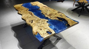 Customized Large Epoxy Table, Desert River Look, Dining Table for 2, 4, 6, 8, Living Room Table Epoxy Coffee Table Top, Resin Bar Counter - resinhomefurniture