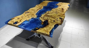 Customized Large Epoxy Table, Desert River Look, Dining Table for 2, 4, 6, 8, Living Room Table Epoxy Coffee Table Top, Resin Bar Counter - resinhomefurniture