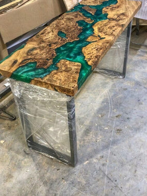 Customized Large Epoxy Table, Multi Green Resin, Dining Table for 2, 4, 6, 8, Living Room Table Epoxy Coffee Table Top, Resin Bar Counter - resinhomefurniture