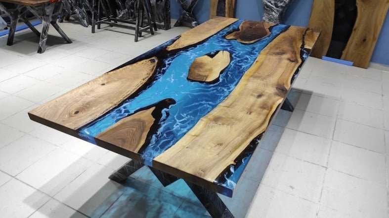 Customized Large Epoxy Table, Multi Ocean River, Dining Table for 2, 4, 6, 8, Living Room Table Epoxy Coffee Table Top, Resin Bar Counter - resinhomefurniture