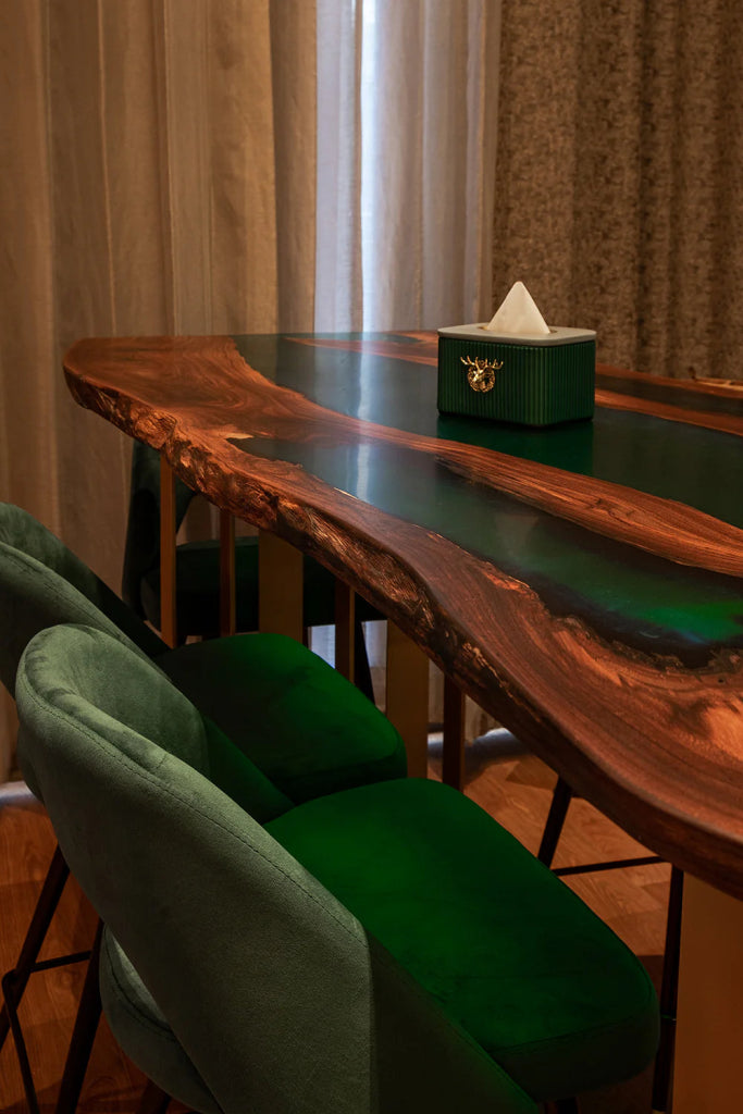 Customized Large Epoxy Table, Multi Pine Green, Dining Table for 2, 4, 6, 8, Living Room Table Epoxy Coffee Table Top, Resin Bar Counter - resinhomefurniture