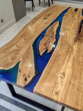 Customized Large Epoxy Table, Multi Resin River Look, Dining Table for 2, 4, 6, 8,Living Room Table Epoxy Coffee TableTop, Resin Bar Counter - resinhomefurniture