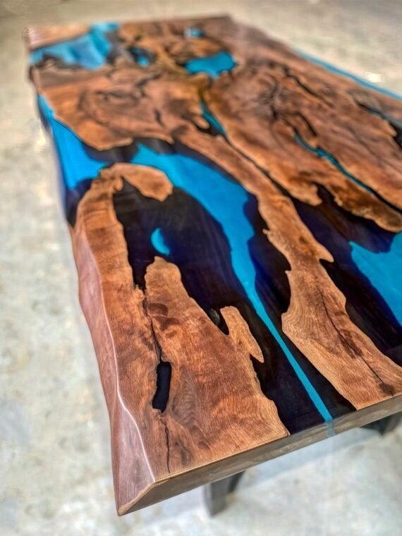 Customized Large Epoxy Table, Ocean Look Epoxy, Dining Table for 2, 4, 6, 8, Living Room Table Epoxy Coffee Table Top, Resin Bar Counter - resinhomefurniture