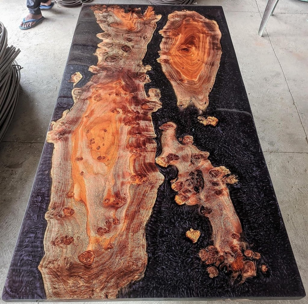 Customized Large Epoxy Table, Purple River Look, Dining Table for 2, 4, 6, 8, Living Room Table Epoxy Coffee Table Top, Resin Bar Counter - resinhomefurniture