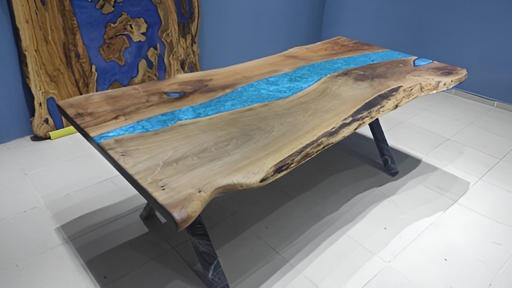 Customized Large Epoxy Table, Single River Look, Dining Table for 2, 4, 6, 8, Living Room Table Epoxy Coffee Table Top, Resin Bar Counter - resinhomefurniture