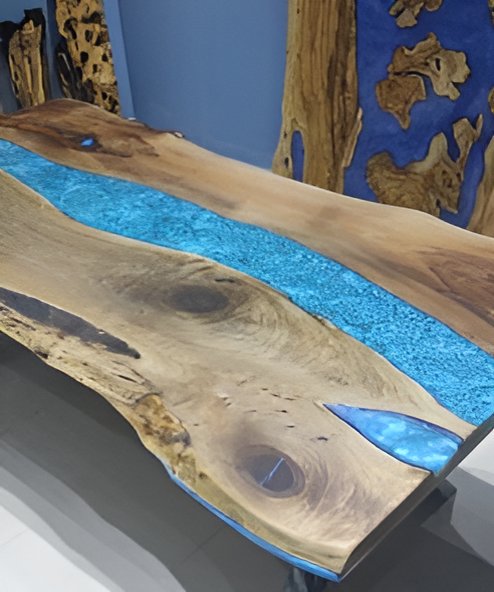 Customized Large Epoxy Table, Single River Look, Dining Table for 2, 4, 6, 8, Living Room Table Epoxy Coffee Table Top, Resin Bar Counter - resinhomefurniture