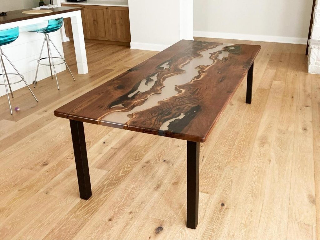 Customized Large Epoxy Table, Transparent Resin, Dining Table for 2, 4, 6, 8, Living Room Table Epoxy Coffee Table Top, Resin Bar Counter - resinhomefurniture