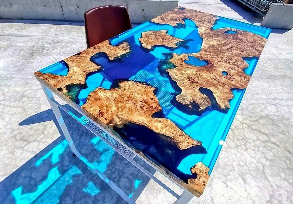 Customized Large Epoxy Table, Transparent Resin Look, Dining Table for 2, 4, 6, 8 Living Room Table Epoxy Coffee TableTop, Resin Bar Counter - resinhomefurniture