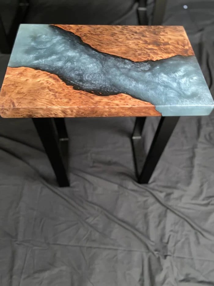 Customized Large Epoxy Table, Unique Grey Resin, Dining Table for 2, 4, 6, 8, Living Room Table Epoxy Coffee Table Top, Resin Bar Counter - resinhomefurniture