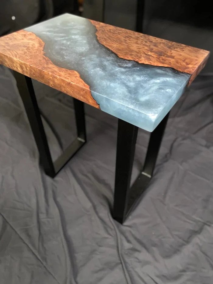 Customized Large Epoxy Table, Unique Grey Resin, Dining Table for 2, 4, 6, 8, Living Room Table Epoxy Coffee Table Top, Resin Bar Counter - resinhomefurniture