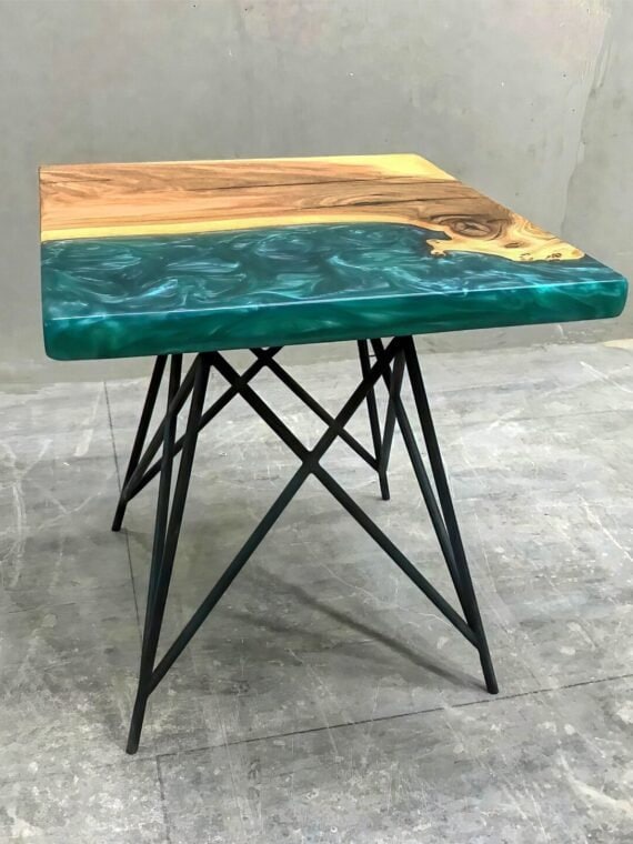 Customized Large Epoxy Table, Unique River Wave, Dining Table for 2, 4, 6, 8, Living Room Table Epoxy Coffee Table Top, Resin Bar Counter - resinhomefurniture