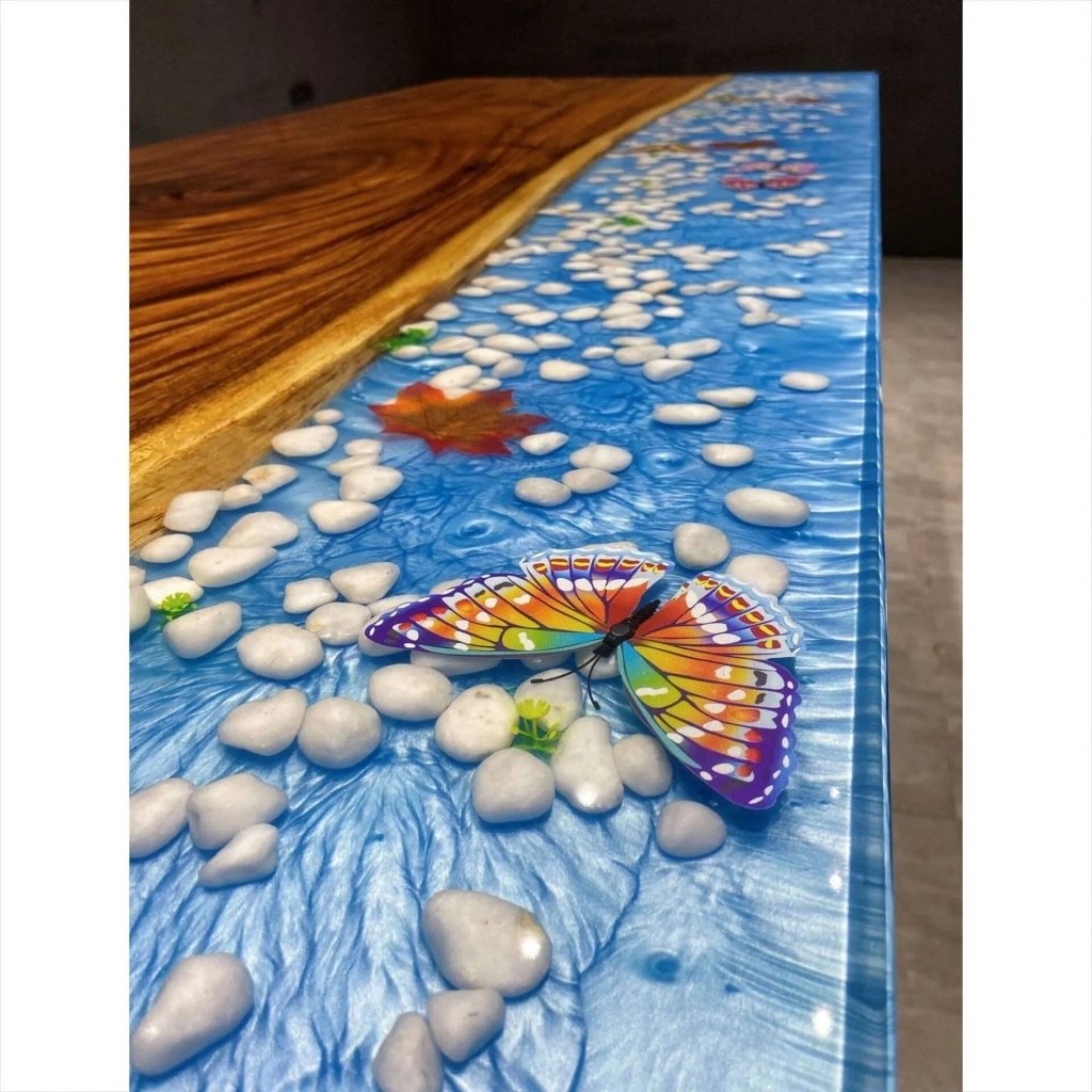 Customized Large Epoxy Table, Unique Stone Look, Dining Table for 2, 4, 6, 8, Living Room Table Epoxy Coffee Table Top, Resin Bar Counter - resinhomefurniture