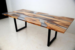 Customized Large Epoxy Table, Wooden Clear Transparent Resin Table, Resin Dining Table for 2, 4, 6, 8, Epoxy Coffee Table, Living Room Table, Home décor - resinhomefurniture