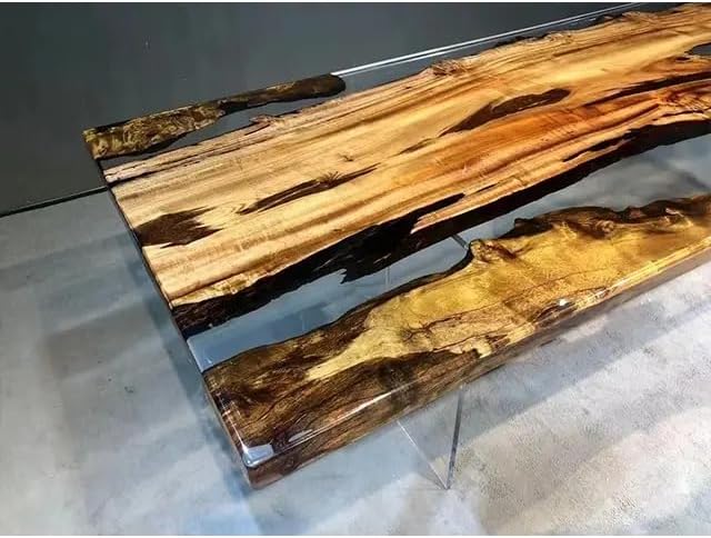 Customized Wood with Transparent Epoxy Table Epoxy Coastal Table Top Dining Table Coffee Table Side/End Table Living Room Table Home Décor Wall Art Wooden Table - resinhomefurniture