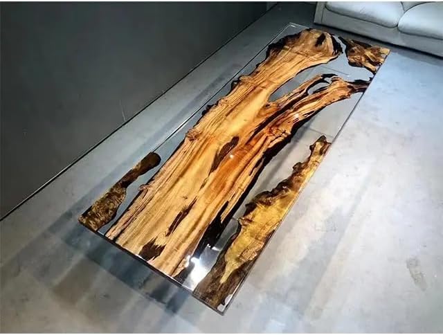 Customized Wood with Transparent Epoxy Table Epoxy Coastal Table Top Dining Table Coffee Table Side/End Table Living Room Table Home Décor Wall Art Wooden Table - resinhomefurniture