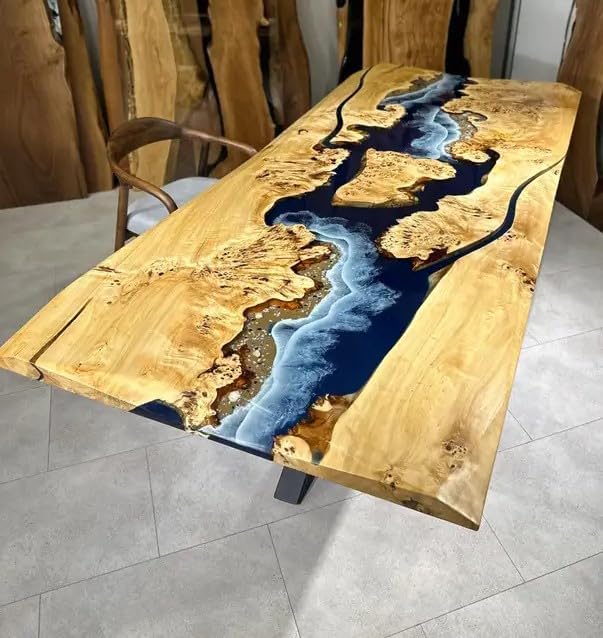 large - indoor - blue - island - ocean - look - epoxy - resin - dining - table - coffee - table - end - table - wooden - table - living - room - table - bar - counter - home - decor - patio - table - resinhomefurniture