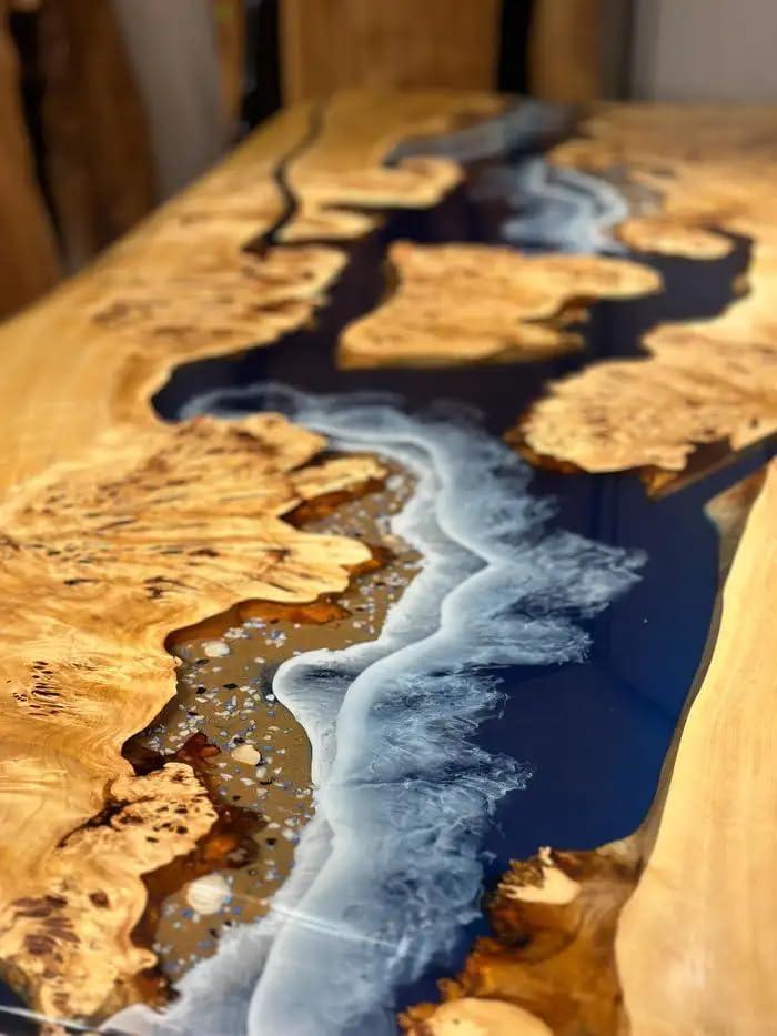 large - indoor - blue - island - ocean - look - epoxy - resin - dining - table - coffee - table - end - table - wooden - table - living - room - table - bar - counter - home - decor - patio - table - resinhomefurniture