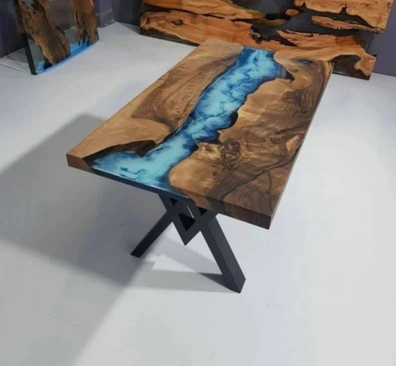 Personalized Large EPOXY Fully Customised Thick Resin River Dining Table Top for 2, 4, 6, 8,Epoxy Coffee Table Top, Living Room Table Top - resinhomefurniture