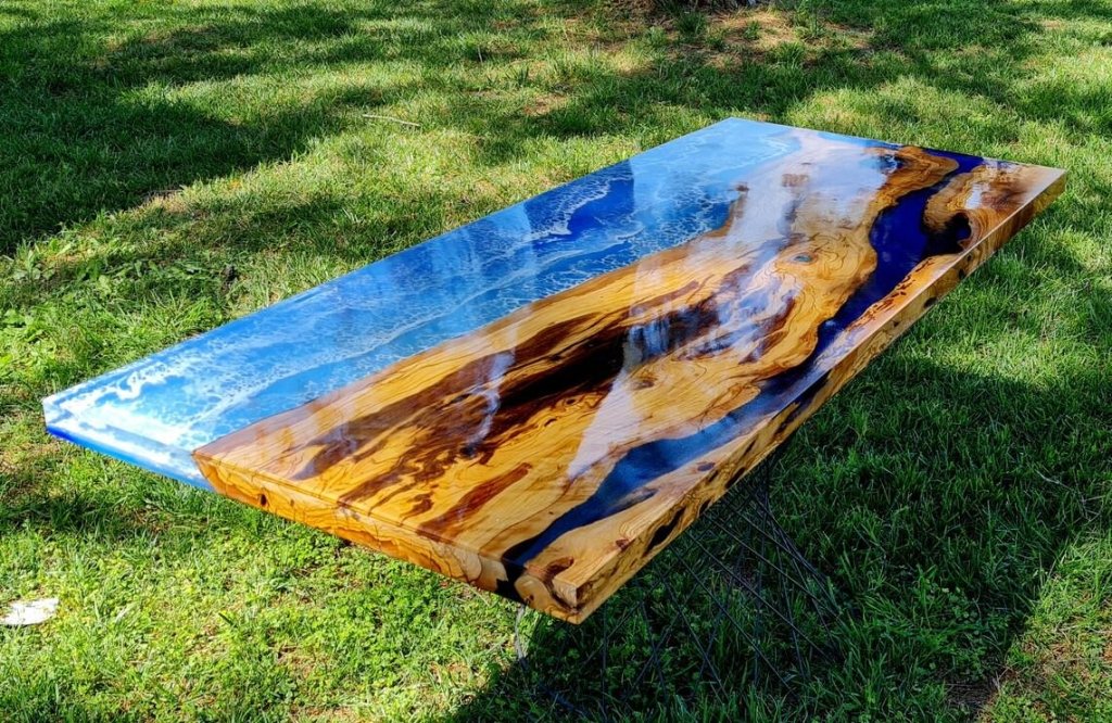 Personalized LARGE EPOXY TABLE, Resin Dining Table For 2 , 4 , 6, 8 River Dining Table Top, Wood Epoxy Coffee Table Top, Living Room Table - resinhomefurniture