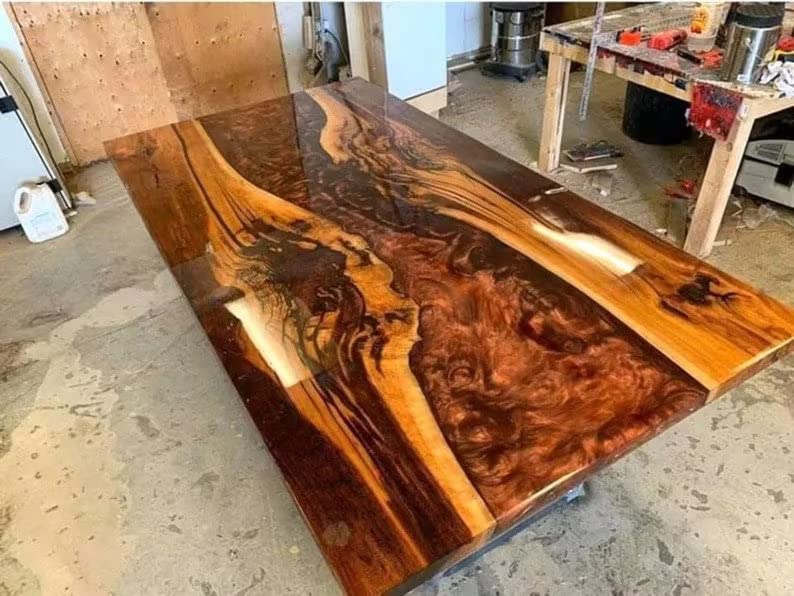 Personalized Large EPOXY Table, Resin Dining Table for 2, 4, 6, 8 River Dining Table Top, Wood Epoxy Coffee Table Top, Living Room Table - resinhomefurniture