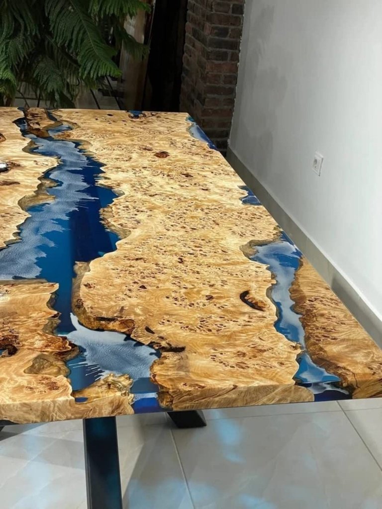 Personalized Large EPOXY Table, Resin Dining Table for 2, 4, 6, 8 River Dining Table Top, Wood Epoxy Coffee Table Top, Living Room Table - resinhomefurniture