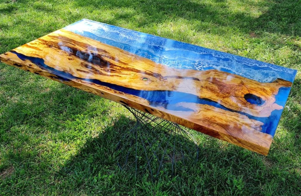 Personalized LARGE EPOXY TABLE, Resin Dining Table For 2 , 4 , 6, 8 River Dining Table Top, Wood Epoxy Coffee Table Top, Living Room Table - resinhomefurniture