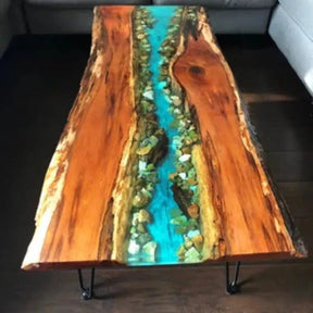 Personalized LARGE EPOXY TABLE, Resin Dining Table For 2 , 4 , 6, 8 River Dining Table Top, Wood Epoxy Coffee Table Top, Living Room Table Top - resinhomefurniture