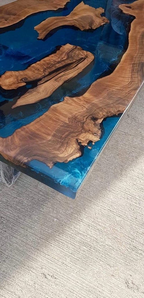 Personalized LARGE EPOXY TABLE, Resin Dining Table For 2 , 4 , 6, 8 River Dining Table Top, Wood Epoxy Coffee Table Top, Living Room Table Top - resinhomefurniture