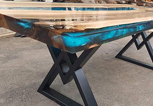 Personalized LARGE EPOXY TABLE, Resin Dining Table For 2 , 4 , 6, 8 River Dining Table Top, Wood Epoxy Coffee Table Top, Living Room Table Top - resinhomefurniture