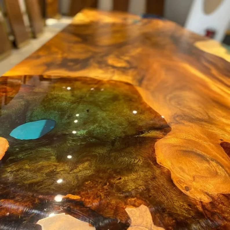 Personalized Large Fully Customised EPOXY Table Top, Resin River Dining Table Top for 2, 4, 6, 8, Wood Epoxy Coffee Table Top, Living Room Table Top - resinhomefurniture