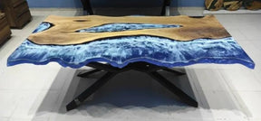 Personalized Ocean Sea River Epoxy Resin Dining Table Living Room Table Resin Table for 2, 4, 6, 8 Living Room Table Console Table Bar Counter Home Décor - resinhomefurniture