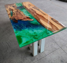 Rainbow Epoxy Resin Dining Table Coffee Table Living Room Table Center Table Patio Table Console Table Kitchen Table End/Side Table Living Room Table Home Décor - resinhomefurniture