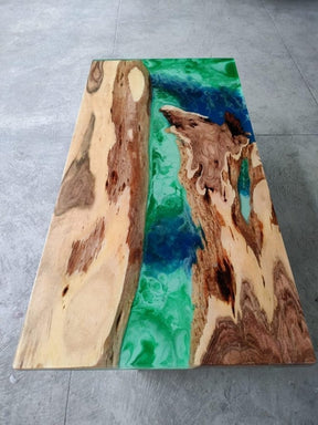 Rainbow Epoxy Resin Dining Table Coffee Table Living Room Table Center Table Patio Table Console Table Kitchen Table End/Side Table Living Room Table Home Décor - resinhomefurniture